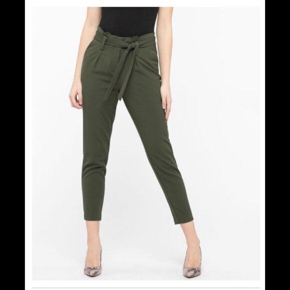 Ankle-length Paper Bag Pants - Picture 4 of 6